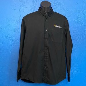 SOLAR CITY Logo Work Button Up Long Sleeve Shirt